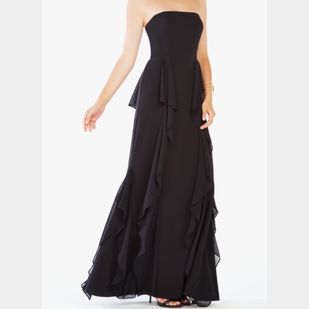 COPY - BCBG Strapless Ruffle Gown
